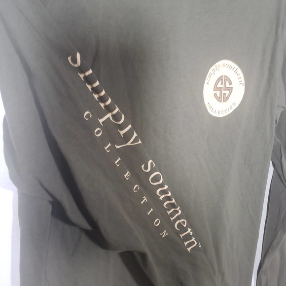 Simply Southern God is Within Her Long Sleeve T-Shirt Sz S Olive Bible - Picture 5 of 7
